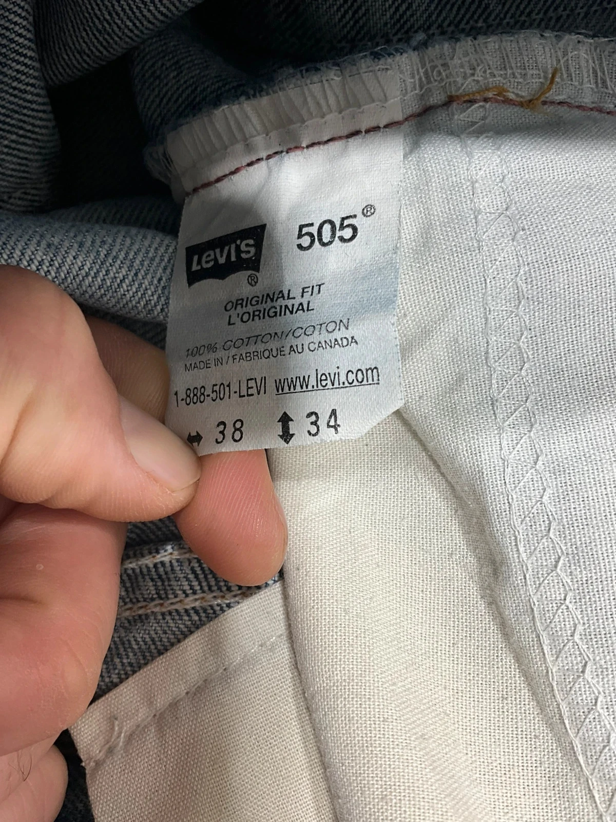 Jean Levi's 505 Coupe Regular W38 L34 Vintage 100% Coton Bleu DélavéLvh 245 – photo 11